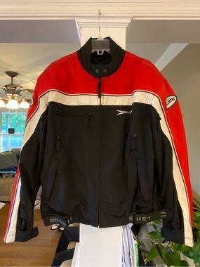 Joe Rocket Red, Black & White Performance Riding Jacket